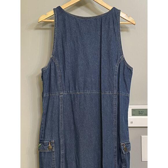 Vintage Disney Catalog Piglet & Eore Denim Sleeveless Maxi Jumper Dress Medium - Picture 5 of 13